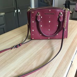 EUC Michael Kors Studded leather satchel.